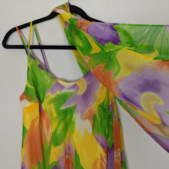 Nina Austin summer colorful maxi dress M - Picture 8 of 10